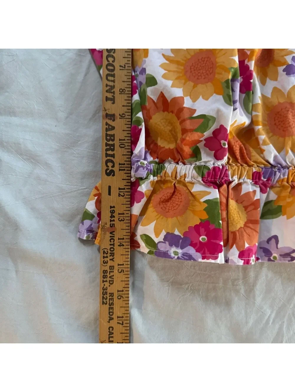 Gymboree Vintage 2013 Sunflower Floral Bubble Romper Baby Girls Size 3 Cotton
